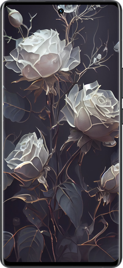 Силиконовый чехол Розы 2 для Vivo X80 Pro - 5550u-2630 изображение 