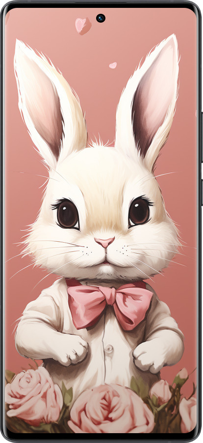 Силиконовый чехол Зайчик для Vivo X80 Pro - 5669u-2630 изображение 