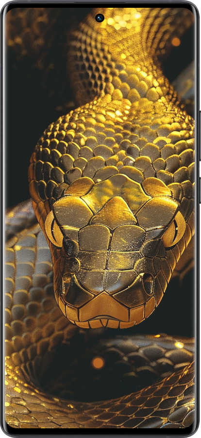 Силиконовый чехол Golden snake для Vivo X80 Pro - 6072u-2630 изображение 