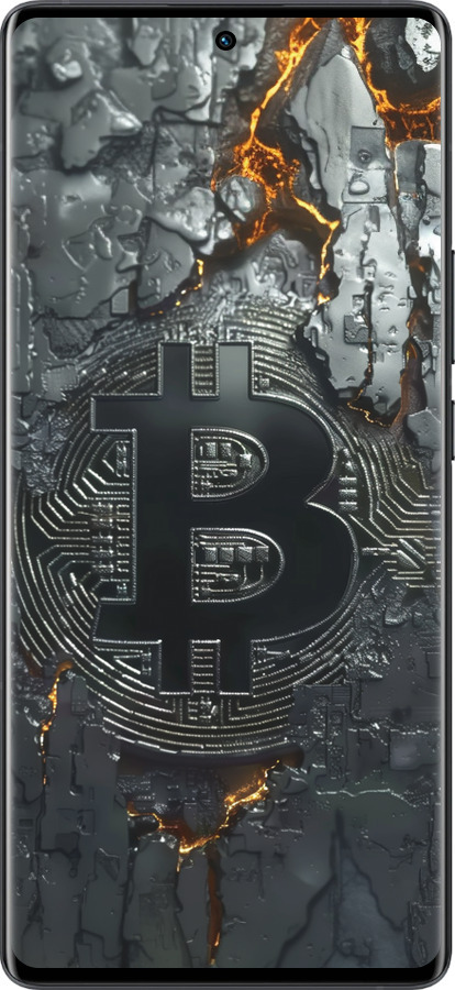 Силіконовий чехол Розпечений біткойн для Vivo X80 Pro - 6091u-2630 изображение 