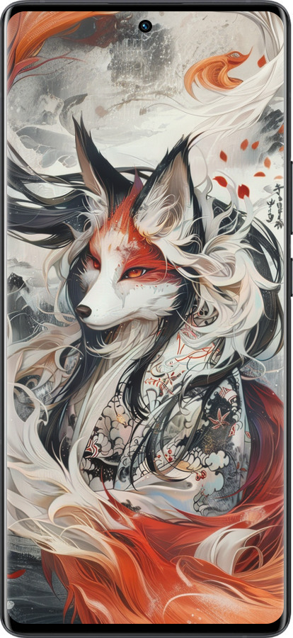 Силиконовый чехол Дух кицунэ' для Vivo X80 Pro - 6107u-2630 изображение 