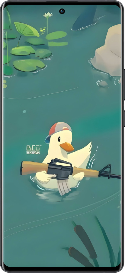 Силиконовый чехол Уточка с автоматом для Vivo X80 Pro - 6356u-2630 изображение 