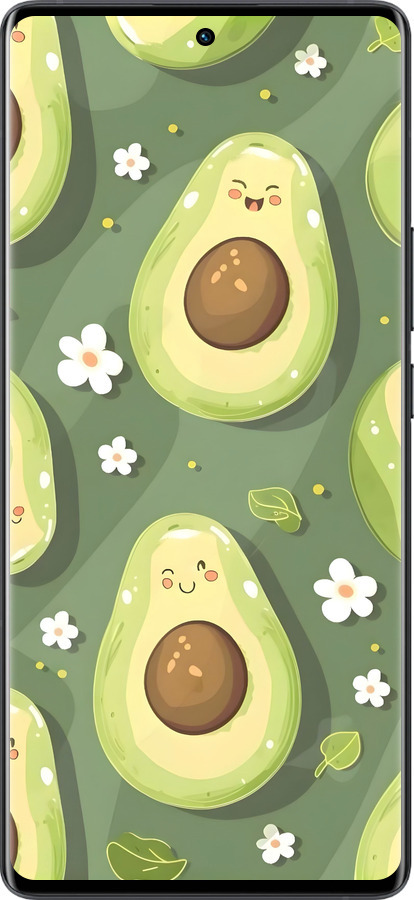 Силиконовый чехол Авокадо для Vivo X80 Pro - 6380u-2630 изображение 