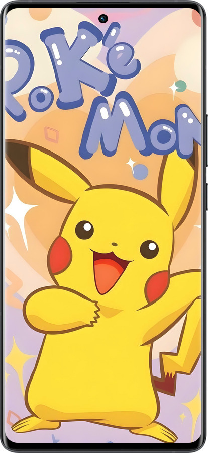 Силиконовый чехол Пикачу для Vivo X80 Pro - 6383u-2630 изображение 