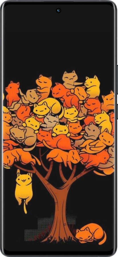 Силиконовый чехол Дерево и котики для Vivo X80 Pro - 6516u-2630 изображение 