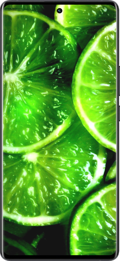 Силиконовый чехол Зелёные дольки лимона для Vivo X80 Pro - 852u-2630 изображение 