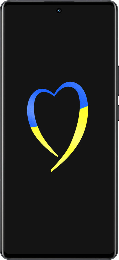 Силиконовый чехол Жёлто-голубое сердце для Vivo X80 Pro - 885u-2630 изображение 