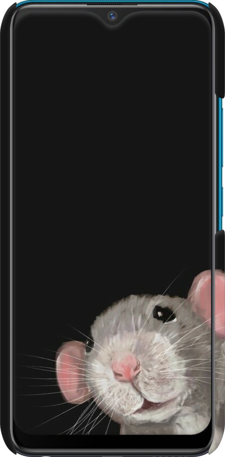 3D пластиковый матовый чехол The Peeking Rat для Vivo Y11 - 6442m-629 изображение 