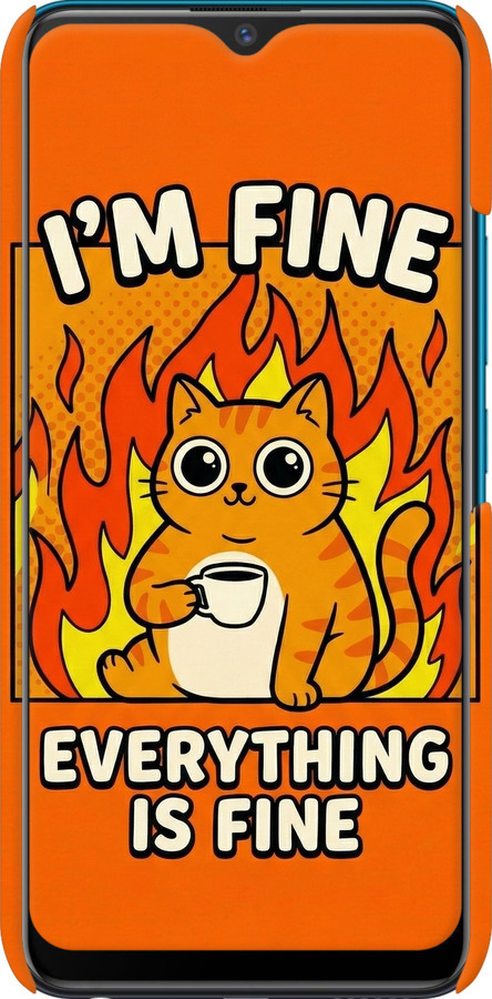 3D пластиковий матовий чехол Funny Cat для Vivo Y11 - 6786m-629 изображение 