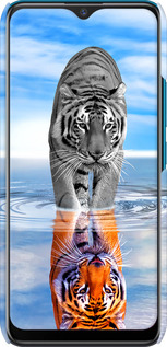 3D пластиковий матовий чехол Тигр для Vivo Y17 - 6016m-1447 изображение 