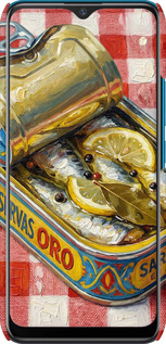 3D пластиковый матовый чехол Vintage Sardine Tin Phone для Vivo Y15 - 6772m-1791 изображение 