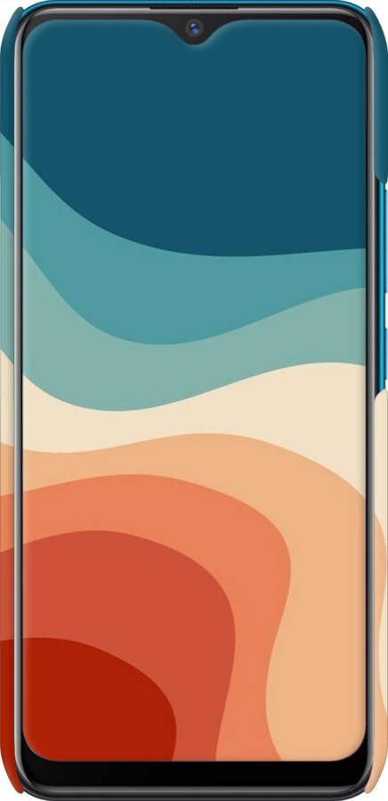 3D пластиковый матовый чехол В стиле ретро с волнами для Vivo Y15 - 6531m-1791 изображение 
