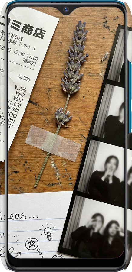 3D пластиковый матовый чехол Aesthetic Scrapbook Collage для Vivo Y15 - 6773m-1791 изображение 