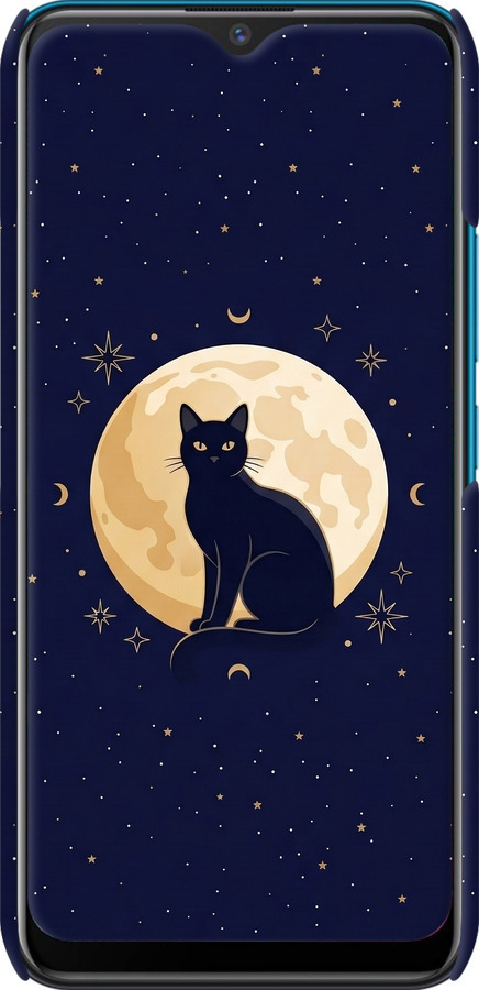 3D пластиковий матовий чехол Cute Cat Celestial/Witchy для Vivo Y15 - 6787m-1791 изображение 