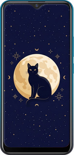 Силиконовый чехол Cute Cat Celestial/Witchy для Vivo Y15 - 6787u-1791 изображение 