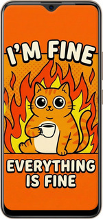 TPU чехол Funny Cat для Vivo Y19 - 6786b-630 изображение 