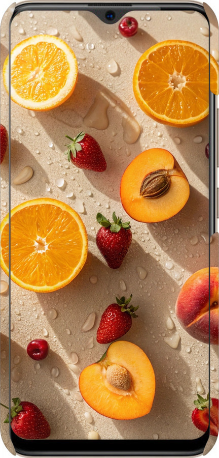 3D пластиковый матовый чехол Фрукты 3 для Vivo Y19 - 6703m-630 изображение 