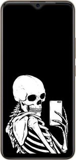 Силиконовый чехол Скелет делает Selfie для Vivo Y19 - 6535u-630 изображение 