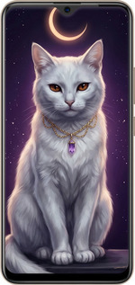 Силиконовый чехол Mystic White Cat Gothic Dark Purple Gold для Vivo Y19 - 6805u-630 изображение 