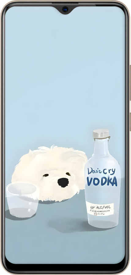 Силіконовий чехол Пес водка для Vivo Y19 - 6368u-630 изображение 