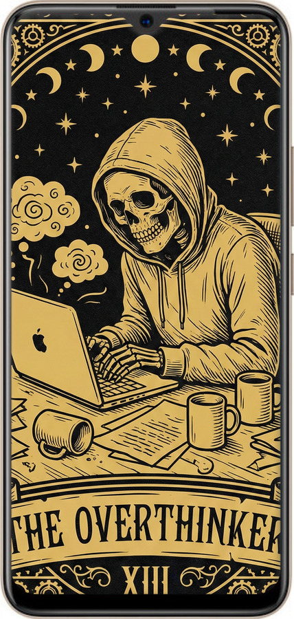 Силиконовый чехол The Overthinker для Vivo Y19 - 6774u-630 изображение 