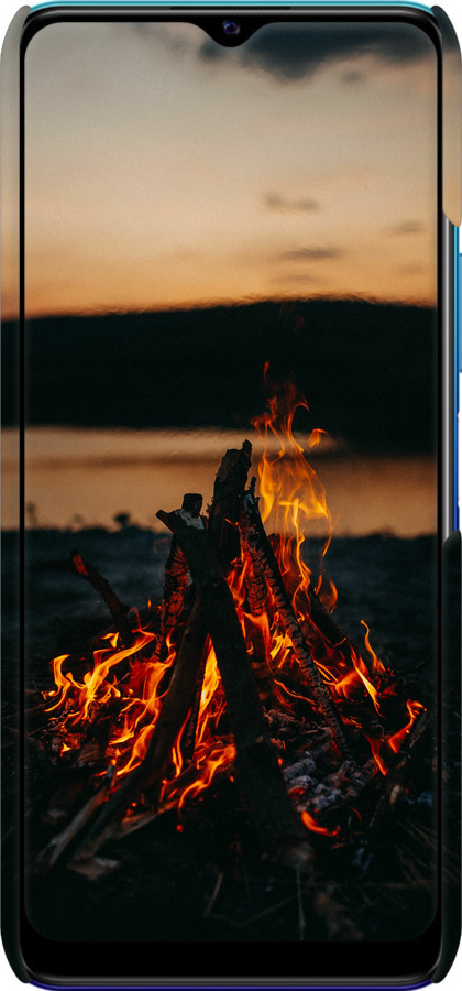 3D пластиковый матовый чехол Огонь для Vivo Y20 - 6021m-2078 изображение 