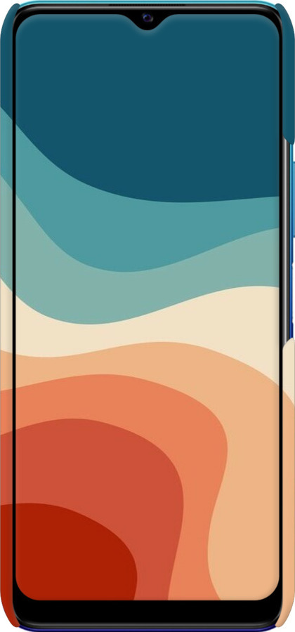 3D пластиковий матовий чехол У стилі ретро з хвилями для Vivo Y20 - 6531m-2078 изображение 