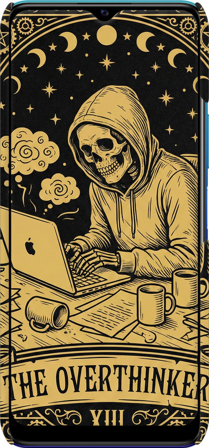 3D пластиковый матовый чехол The Overthinker для Vivo Y20 - 6774m-2078 изображение 