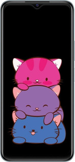 TPU чехол Милі котятка для Vivo Y21 - 6518b-669 изображение 