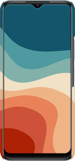 3D пластиковый матовый чехол В стиле ретро с волнами для Vivo Y21s - 6531m-2550 изображение 