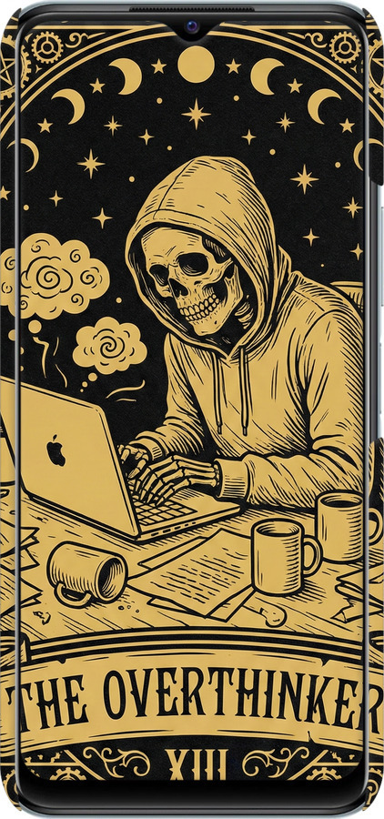 3D пластиковый матовый чехол The Overthinker для Vivo Y21s - 6774m-2550 изображение 