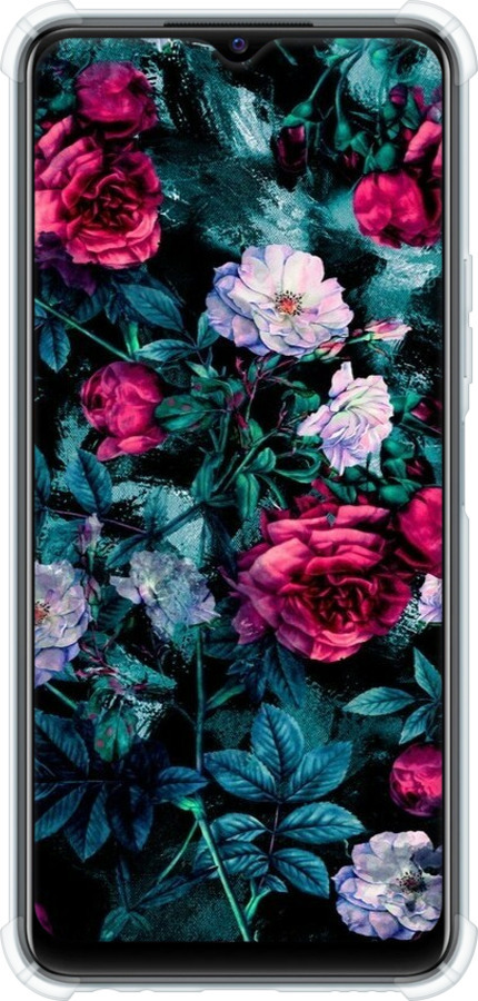 Силіконовий протиударний с посиленими кутами чехол Сад та троянди для Vivo Y21 - 6483sp-669 изображение 