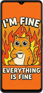 Силиконовый чехол Funny Cat для Vivo Y27 - 6786u-579 изображение 