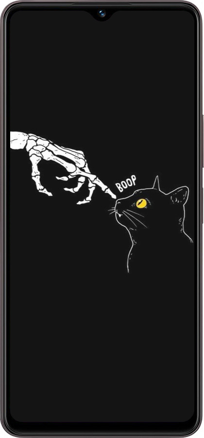 Силиконовый чехол Кошка для Vivo Y27 - 6505u-579 изображение 