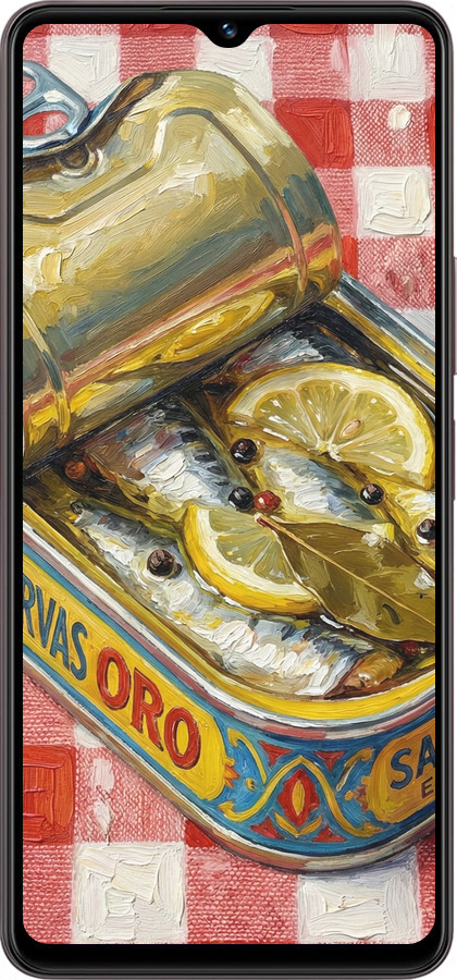 Силиконовый чехол Vintage Sardine Tin Phone для Vivo Y27 - 6772u-579 изображение 