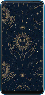 TPU чехол Celestial Harmony: Sun & Moon Gold Mystic Pattern для Vivo Y30 - 6778b-2154 изображение 