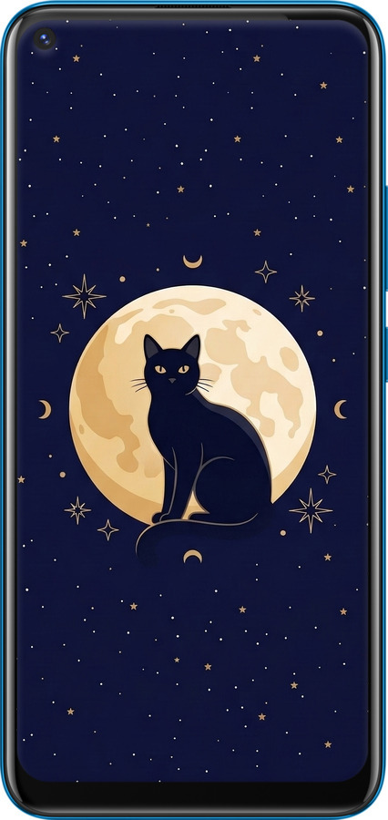 TPU чехол Cute Cat Celestial/Witchy для Vivo Y30 - 6787b-2154 изображение 
