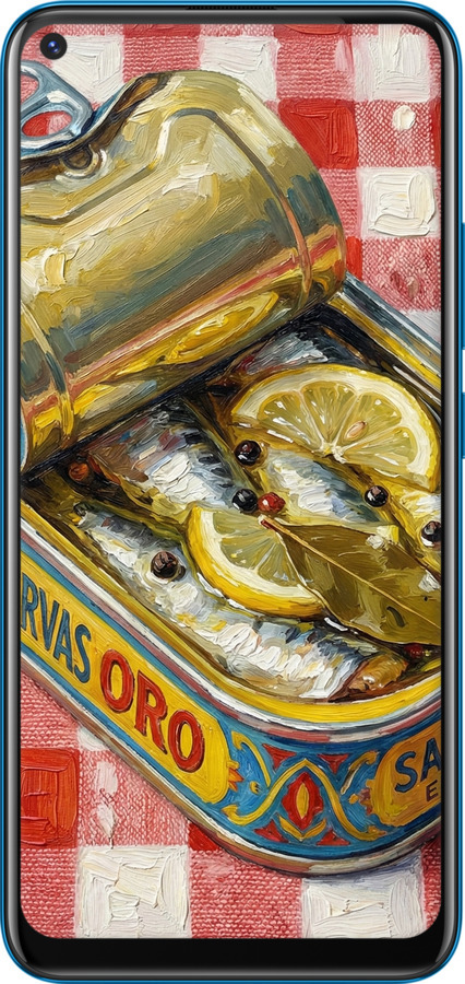 Силиконовый чехол Vintage Sardine Tin Phone для Vivo Y30 - 6772u-2154 изображение 