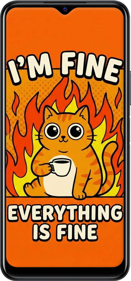 TPU чехол Funny Cat для Vivo Y33s - 6786b-2643 изображение 