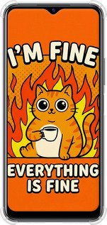 Силіконовий протиударний с посиленими кутами чехол Funny Cat для Vivo Y33s - 6786sp-2643 изображение 