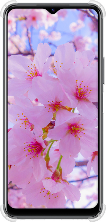Силіконовий протиударний с посиленими кутами чехол Сакура для Vivo Y33s - 6029sp-2643 изображение 