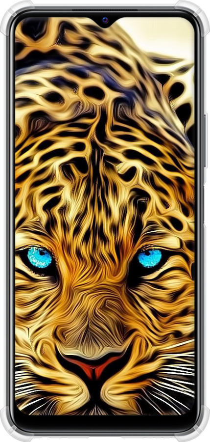 Силіконовий протиударний с посиленими кутами чехол Леопард для Vivo Y33s - 6611sp-2643 изображение 