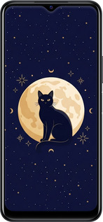 Силиконовый чехол Cute Cat Celestial/Witchy для Vivo Y33s - 6787u-2643 изображение 
