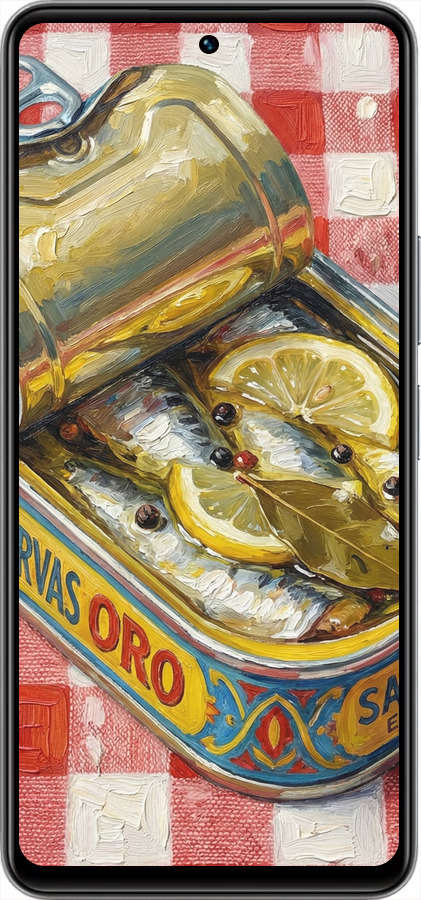 Силиконовый чехол Vintage Sardine Tin Phone для Vivo Y27 5G - 6772u-3407 изображение 