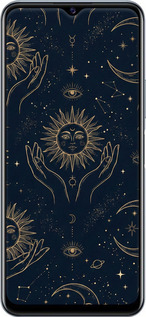 Силіконовий чехол Celestial Harmony: Sun & Moon Gold Mystic Pattern для Vivo Y52S - 6778u-2242 изображение 