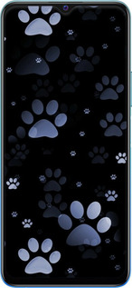 TPU чехол С синими отпечатками лап для Vivo Y53s - 6441b-2438 изображение 