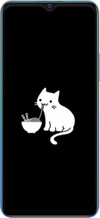 TPU чехол С милым котом на черном фоне для Vivo Y53s - 6528b-2438 изображение 