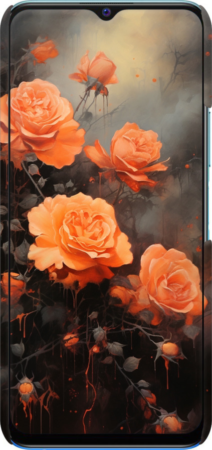 3D пластиковий матовий чехол Оранжеві троянди для Vivo Y53s - 5944m-2438 изображение 