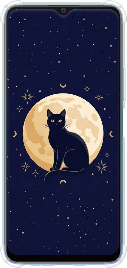Силіконовий протиударний с посиленими кутами чехол Cute Cat Celestial/Witchy для Vivo Y53s - 6787sp-2438 изображение 