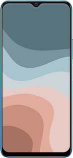 Силиконовый чехол С синими и розовыми волнами в стиле ретро для Vivo Y53s - 6532u-2438 изображение 